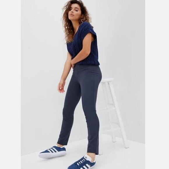 Gap Signature Skinny Stretch Ankle Pants Size 10 Navy Blue RT$60 Minimalist - Picture 5 of 8